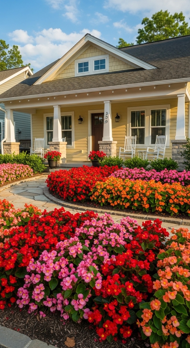 Begonias flower beds