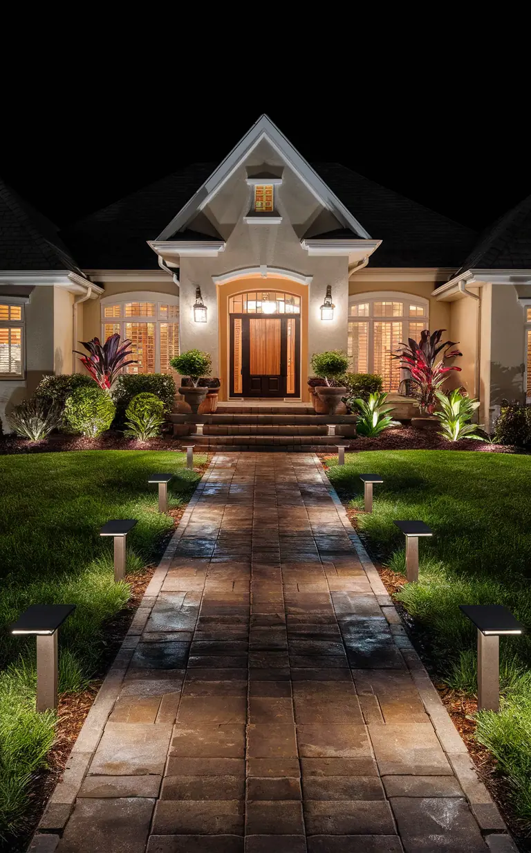 Outdoor Lighting in front of house