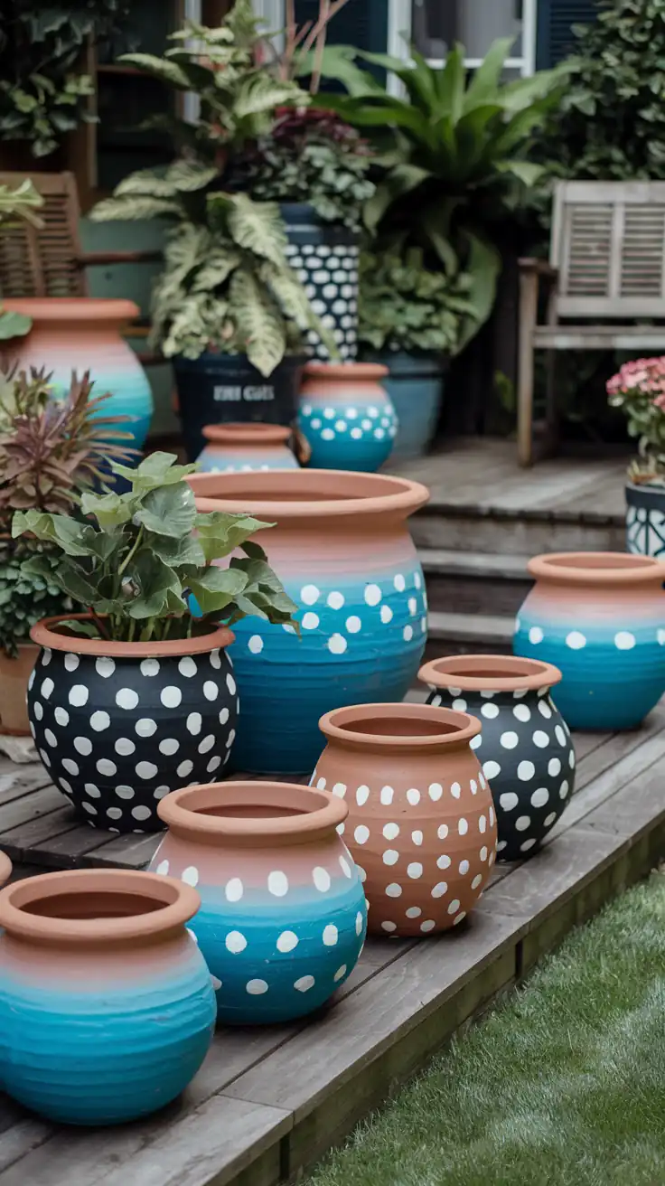 Paint Terracotta Pots for a Pop of Color