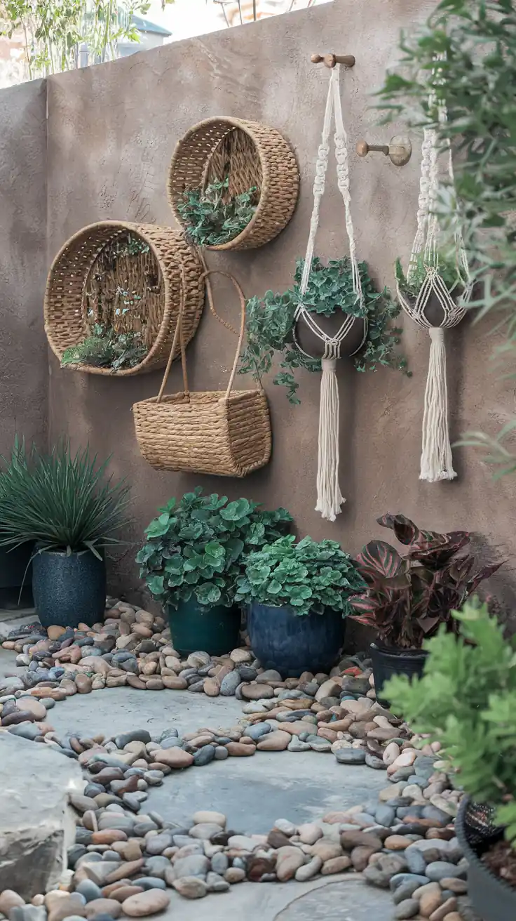 Use Interesting Textures like Woven Baskets and Macrame