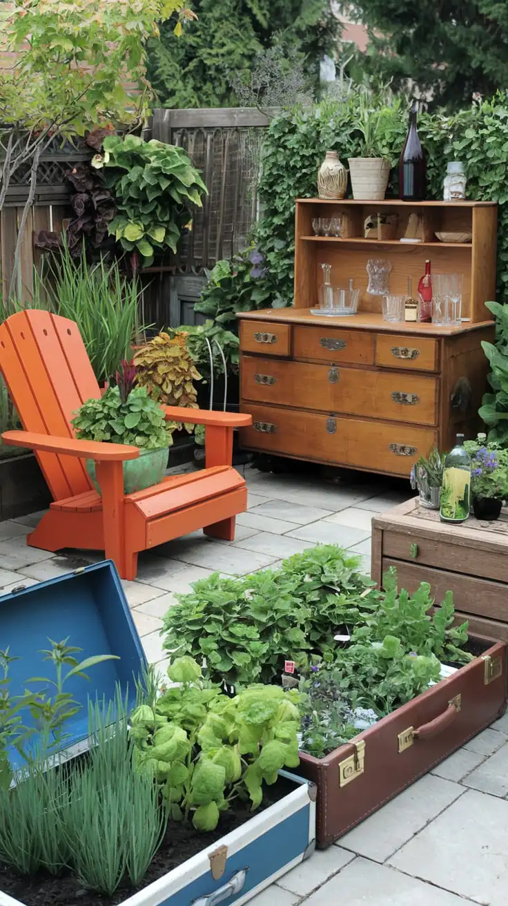 Repurpose Old Furniture as Garden Decor