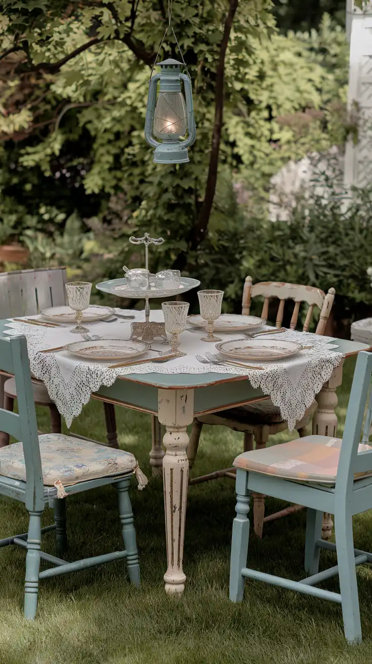 Create a Vintage-Inspired Outdoor Dining Area