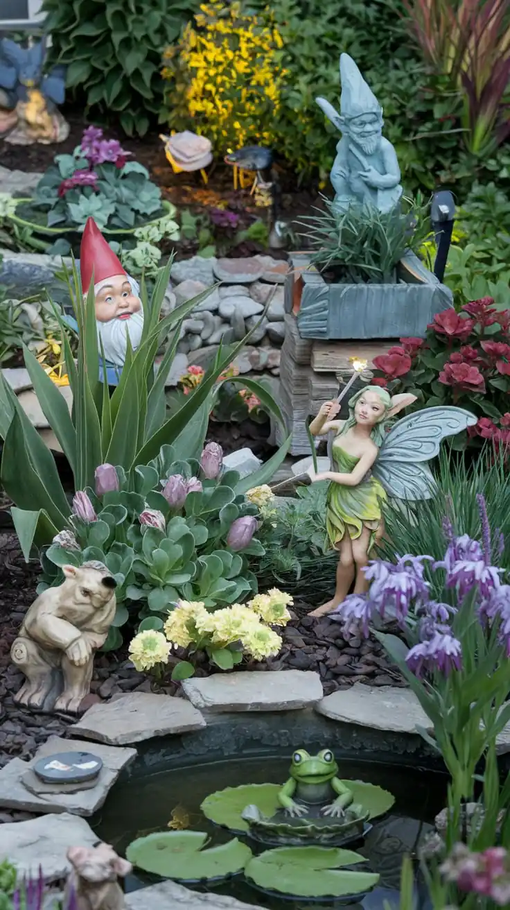 Incorporate Whimsical Garden Statues and Figurines