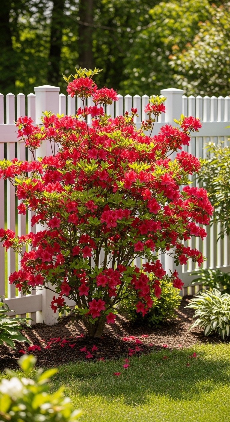Azalea shrubs