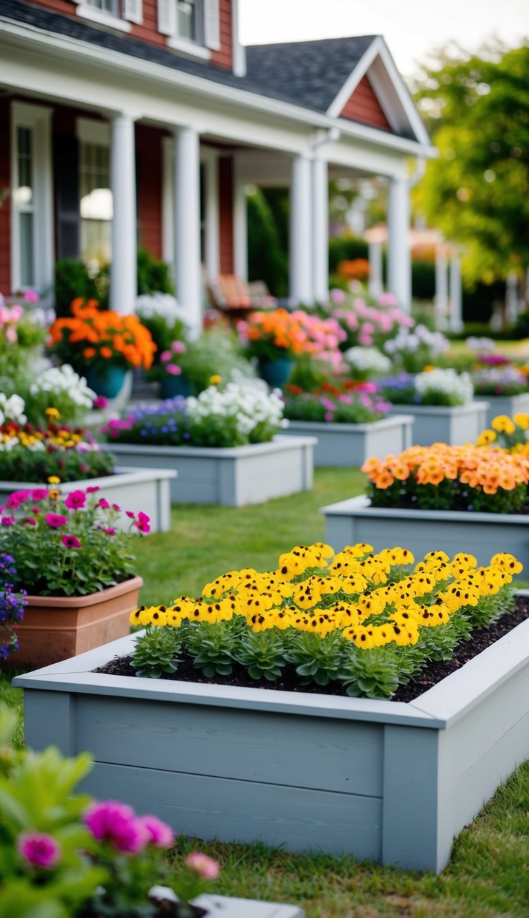 21 Raised Flower Beds in Front of House: Easy Ideas to Enhance Curb Appeal