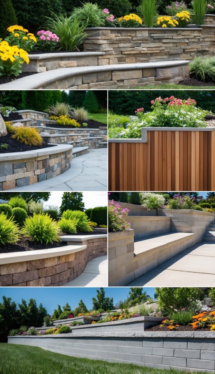 inexpensive retaining wall ideas