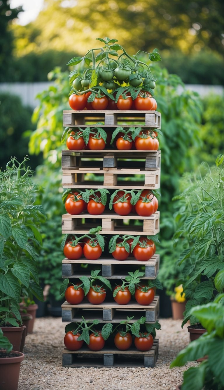 pallet tomato tower