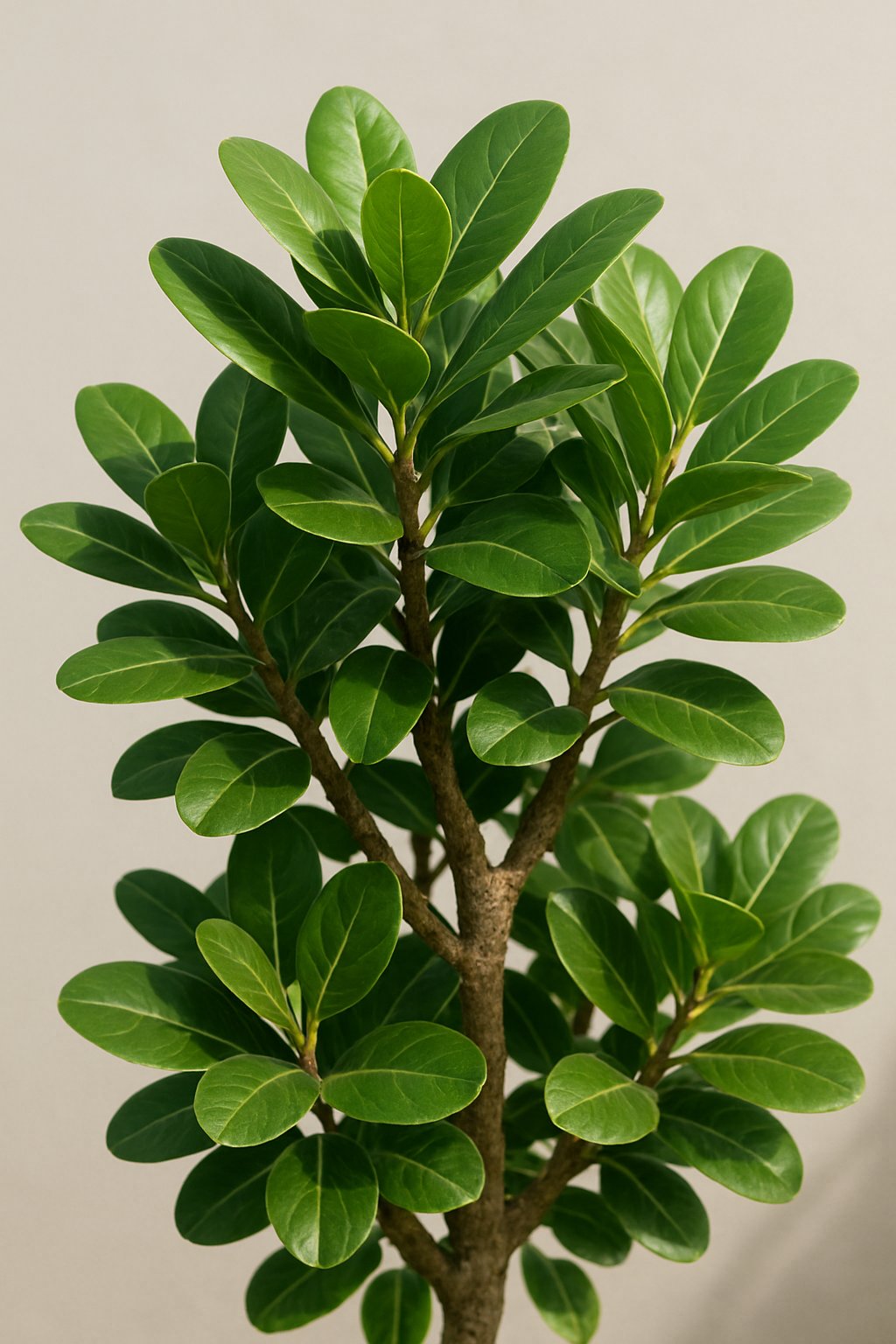 A close-up view of Buttonwood plants with thick green leaves and sturdy branches, showing their natural appearance.