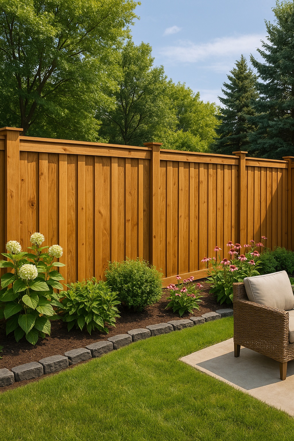 Rustic split rail fence