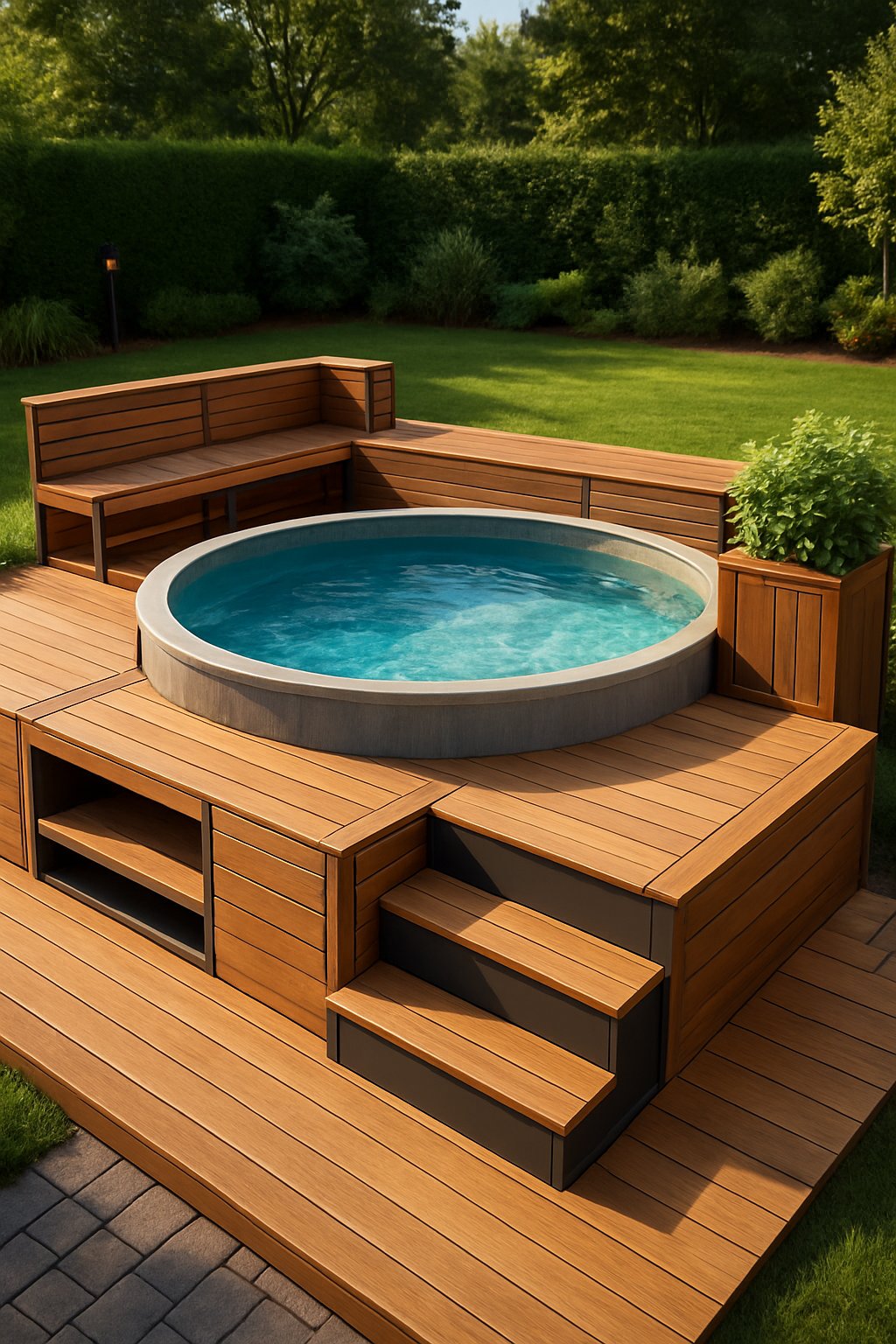 pool deck for above ground pools ideas featuring the idea of Customizable Deck Kits