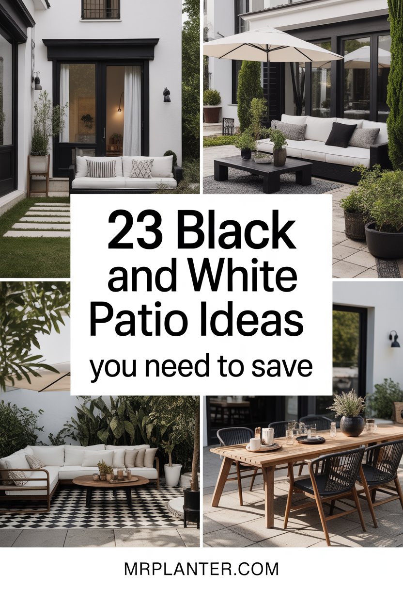 23 Black and White Patio Ideas You Need To Save