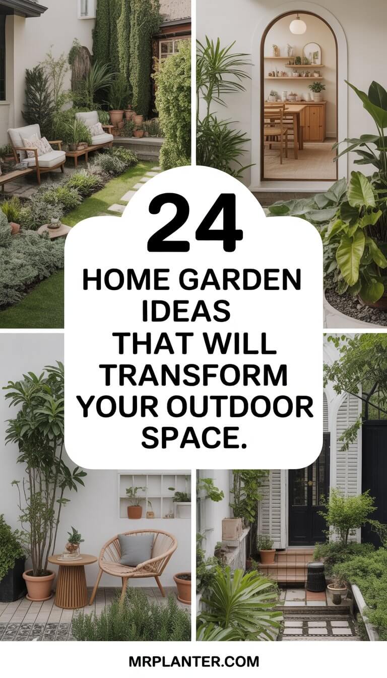 24 Home Garden Ideas That Will Transform Your Outdoor Space Into a Beautiful Oasis