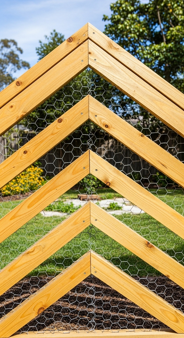 Chevron Design with Galvanized Wire