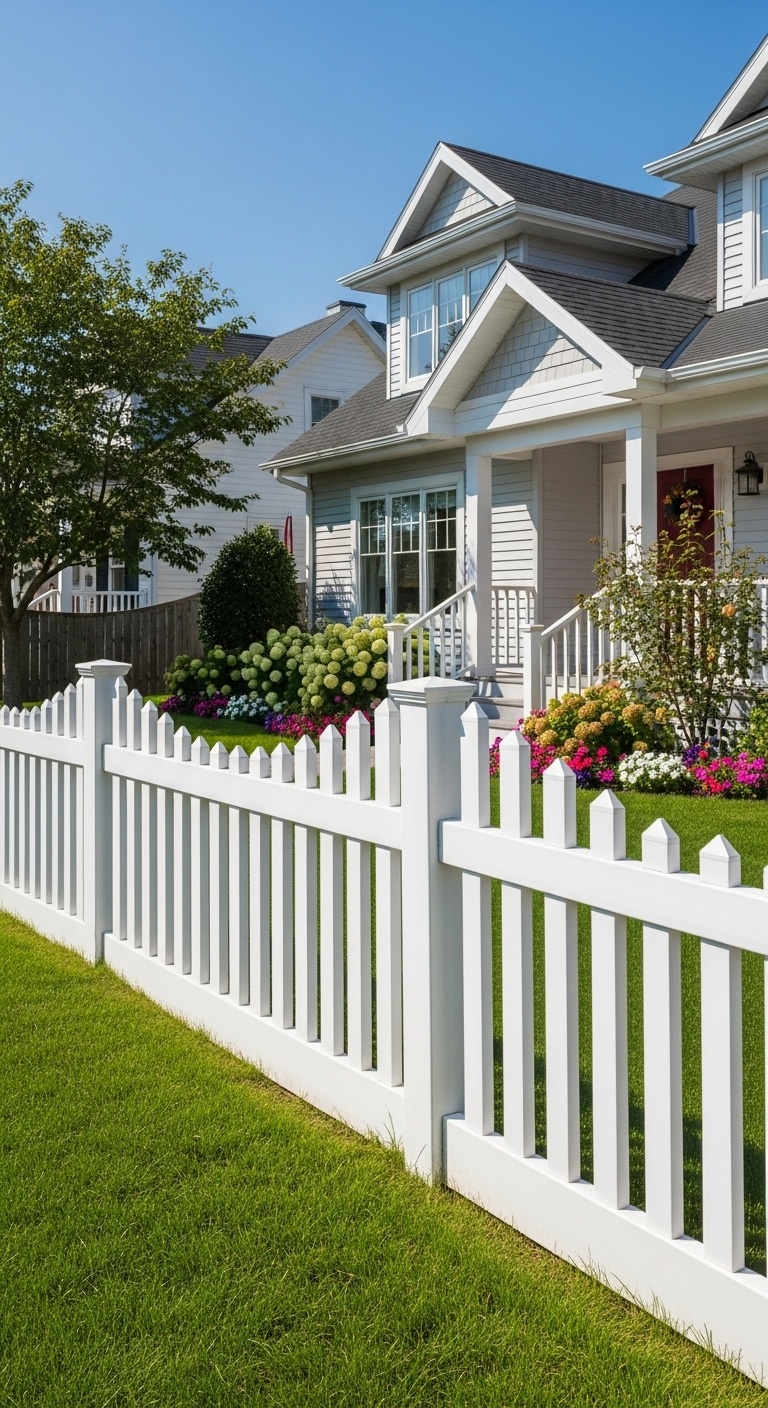 Classic White Picket Fence
