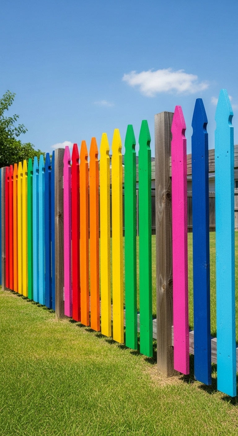 Colorful Picket Fence