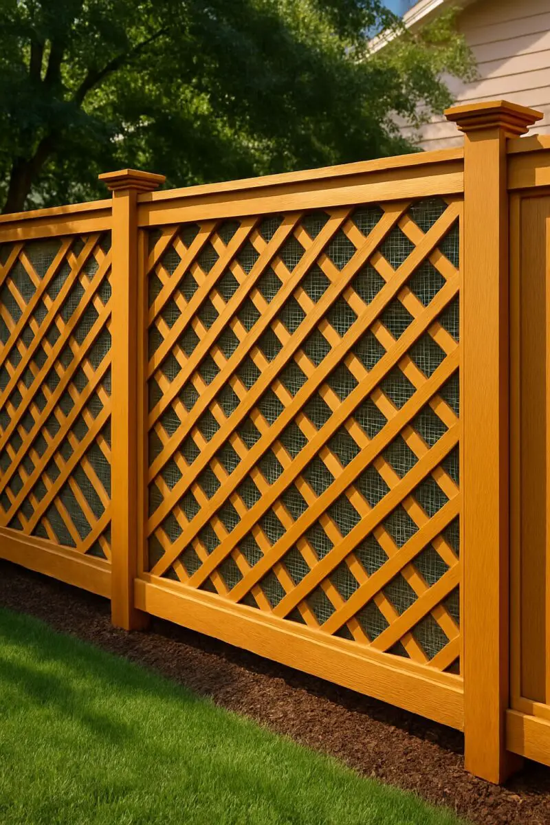 Diagonal Lattice with Hardware Cloth