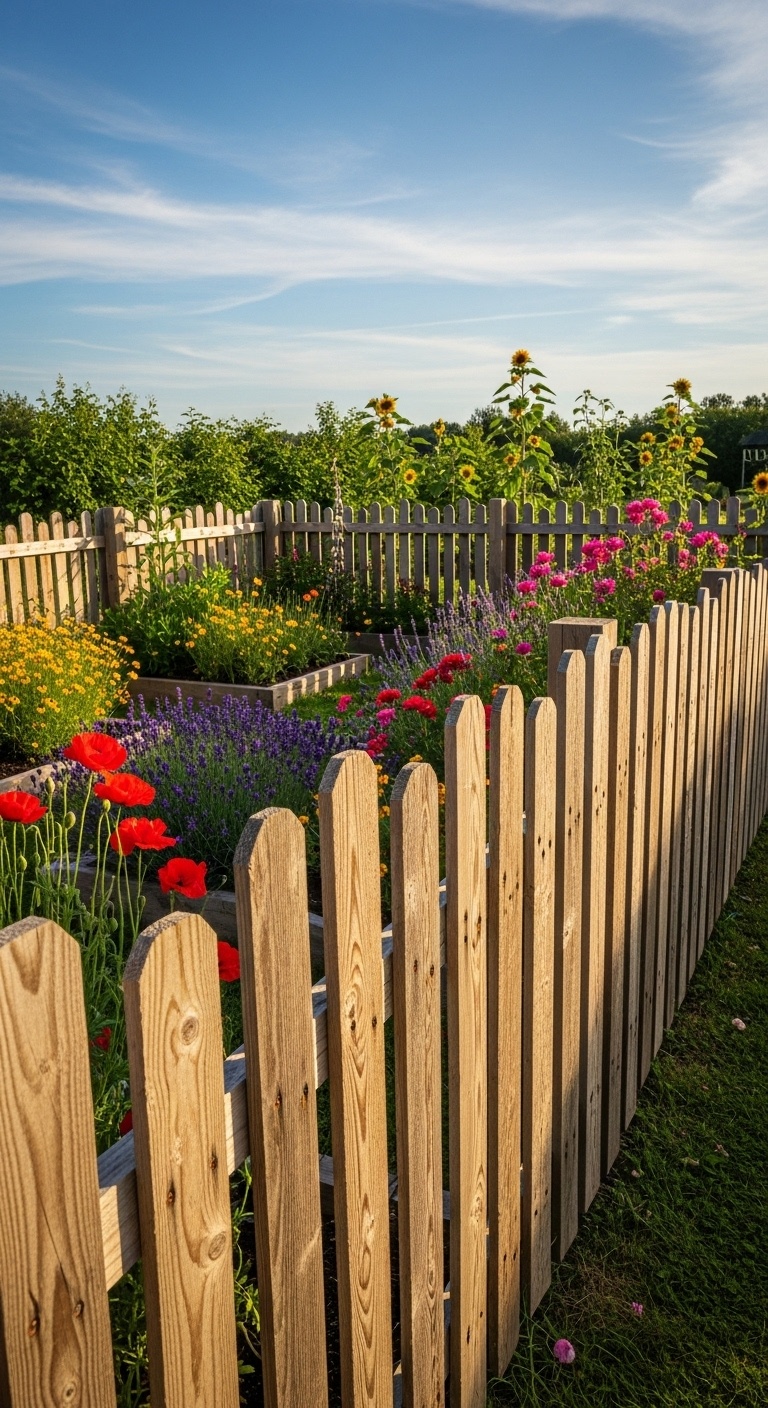 Eco-Friendly Bamboo Picket Fence