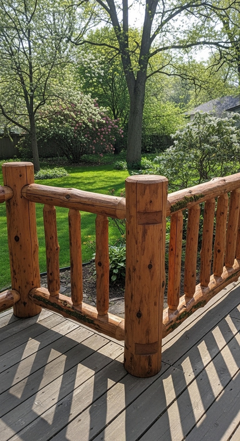 Rustic Log Railings