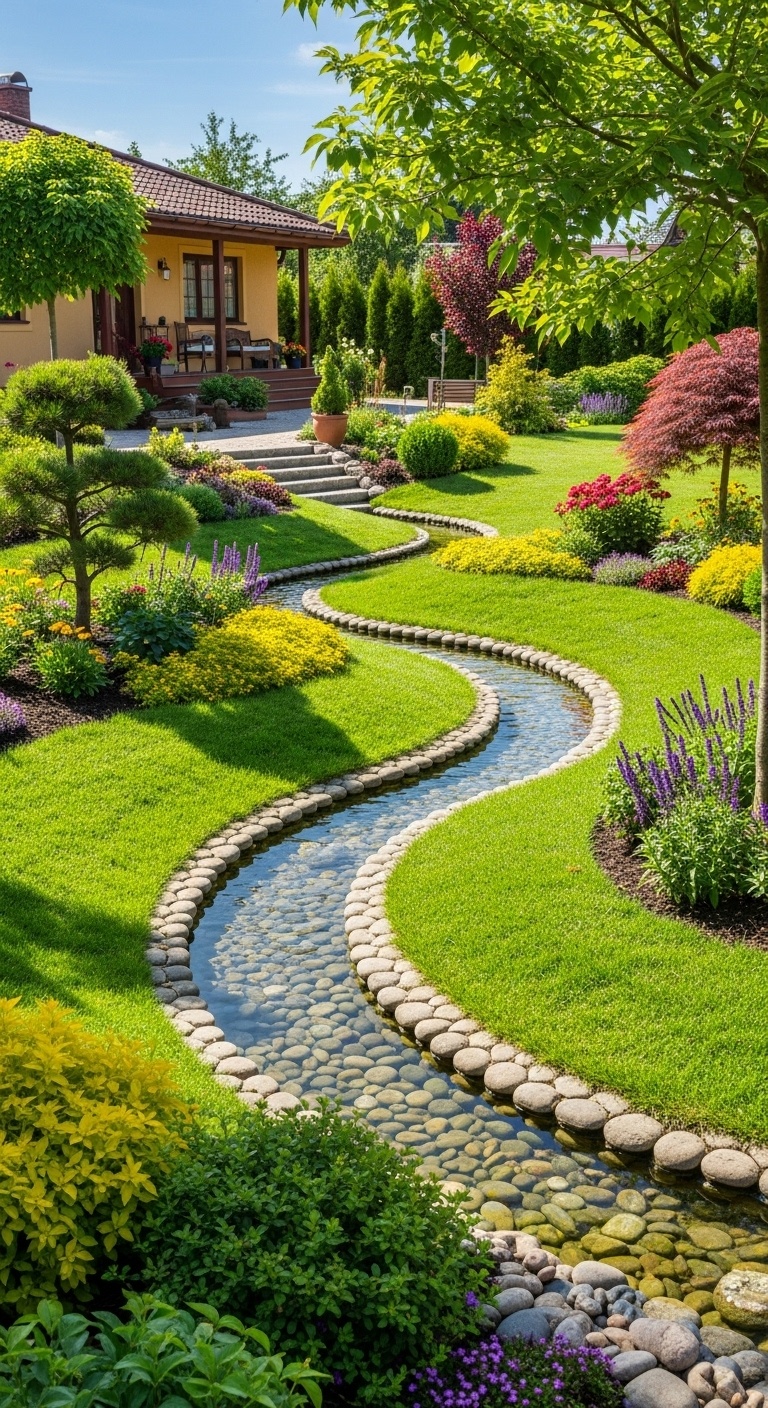 Landscaping Berms to guide water 