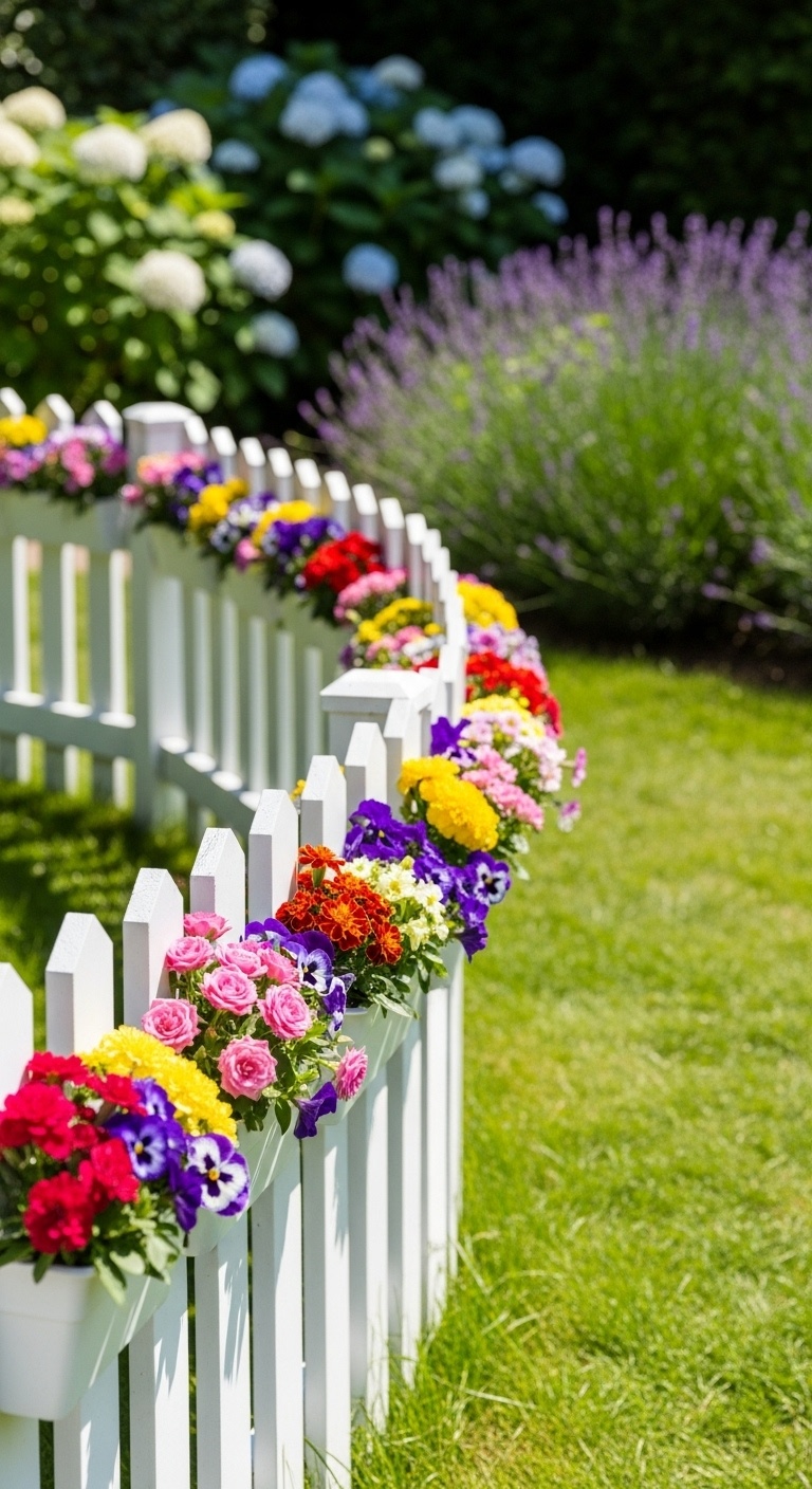 Picket Fence with Flower Accents