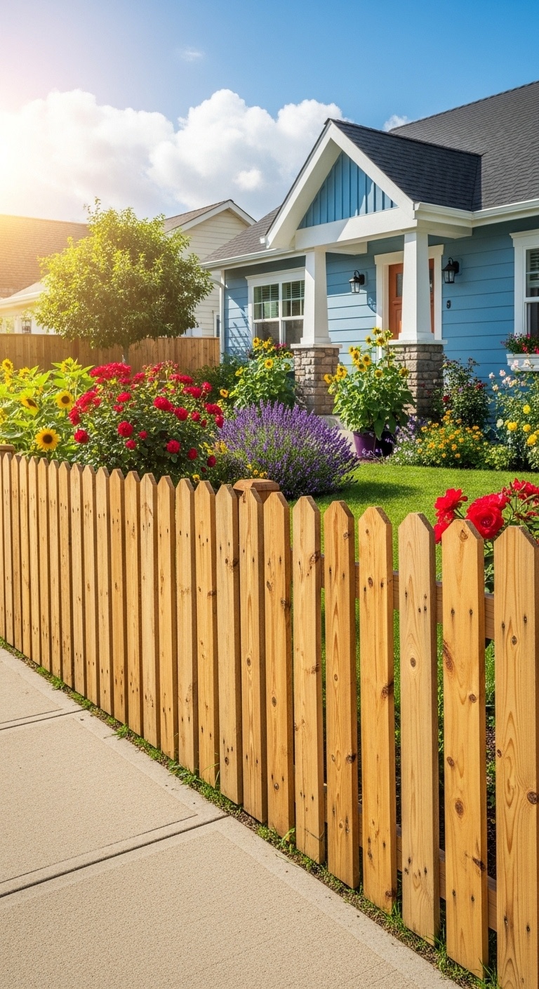 Recycled Pallet Wood Picket Fence
