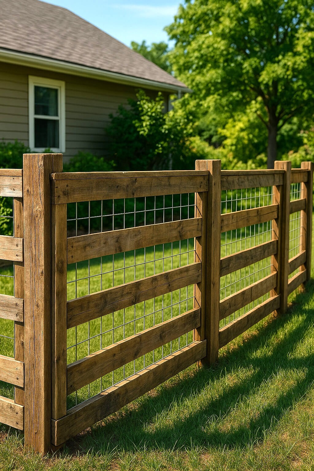 Rustic Pallet with Hog Panel
