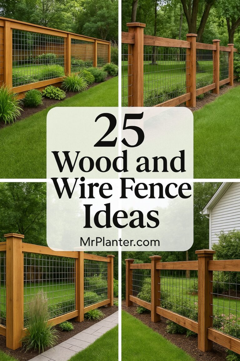 Wood and Wire Fence Ideas