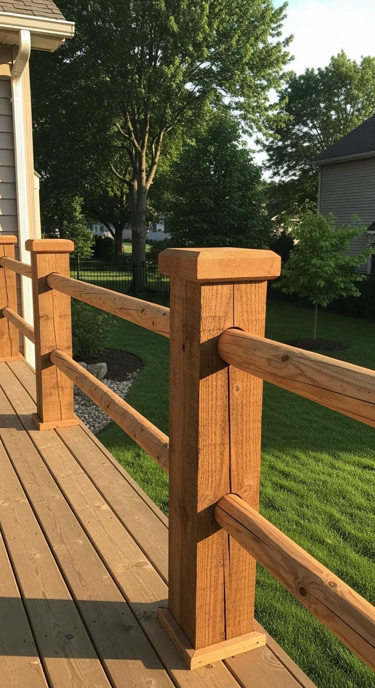Wooden Post and Rail