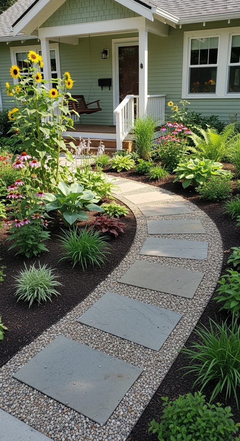 house with deep-rooted plants