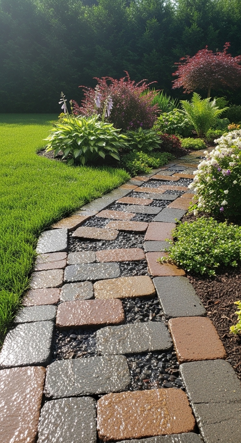 Use Permeable Pavers so water can do its thing instead of just puddling up