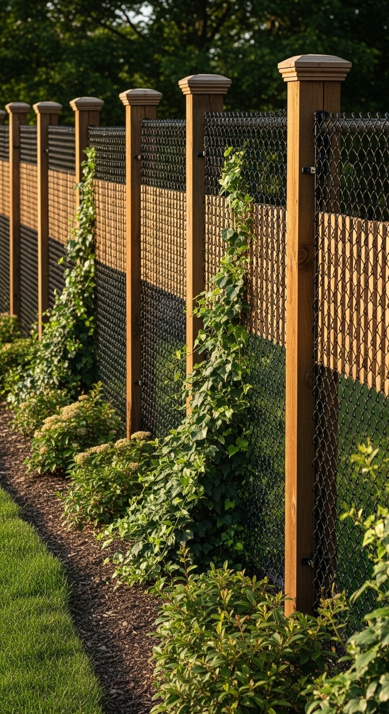 Chain Link and Wood Combo