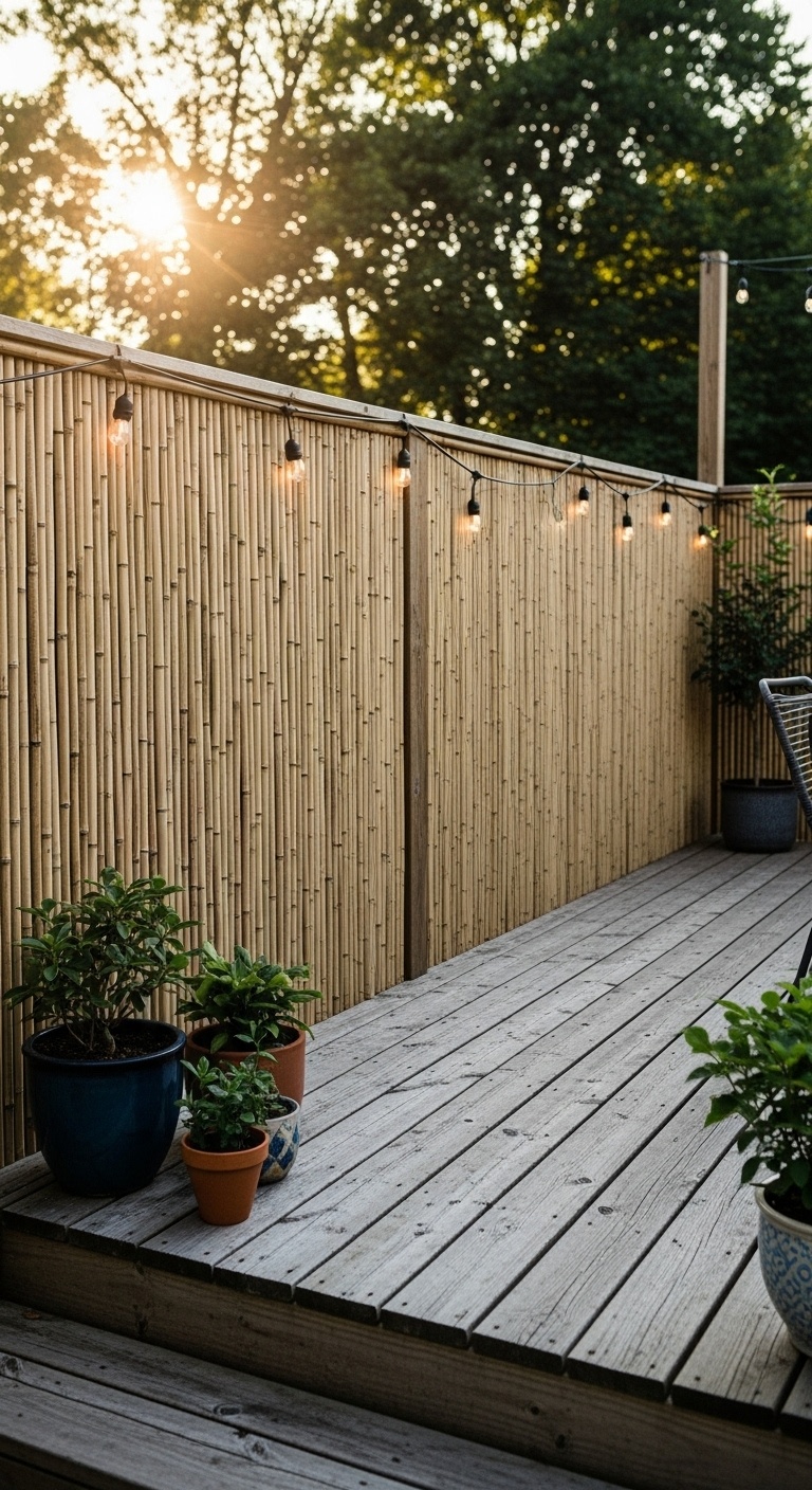 Install bamboo fencing for a tropical feel