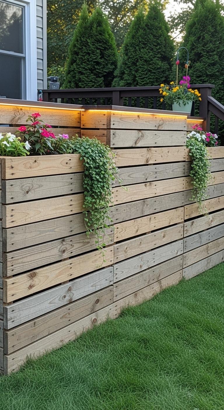 Install wooden pallets for rustic charm