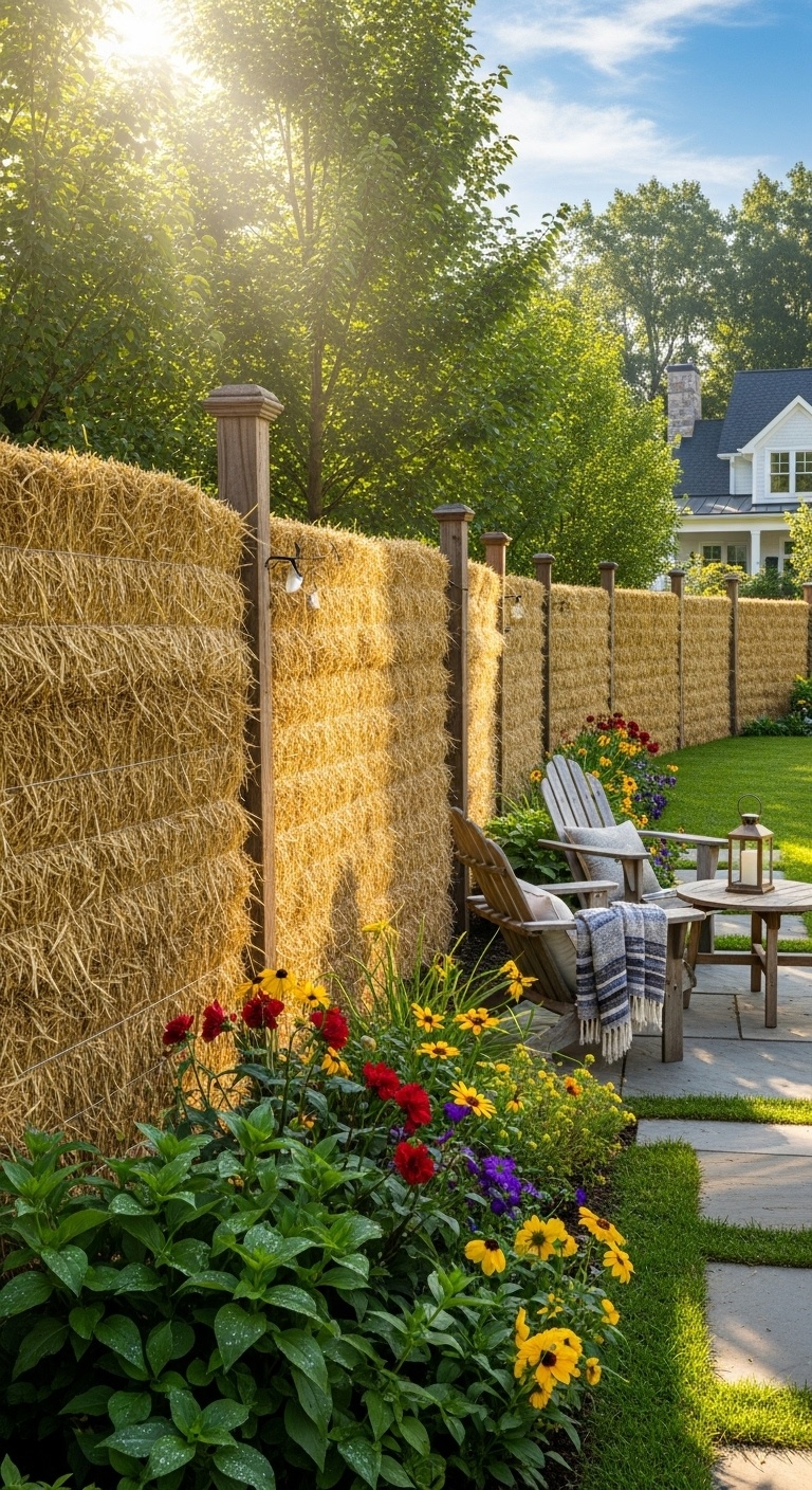 Hay Bale Fence