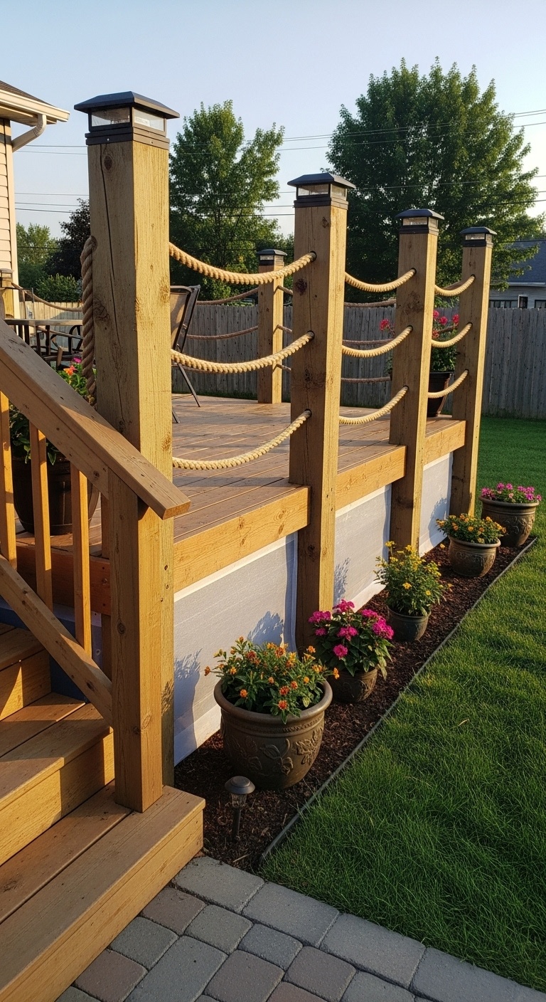 Create a DIY rope fence