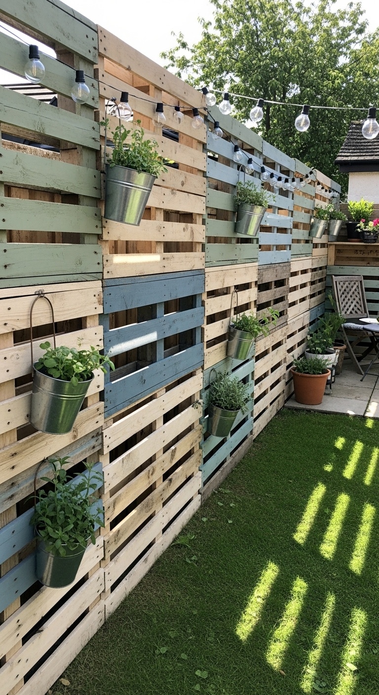 Recycled Pallet Fence - budget-friendly and rustic charm