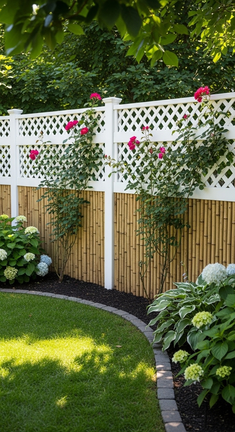 Mixed material fence