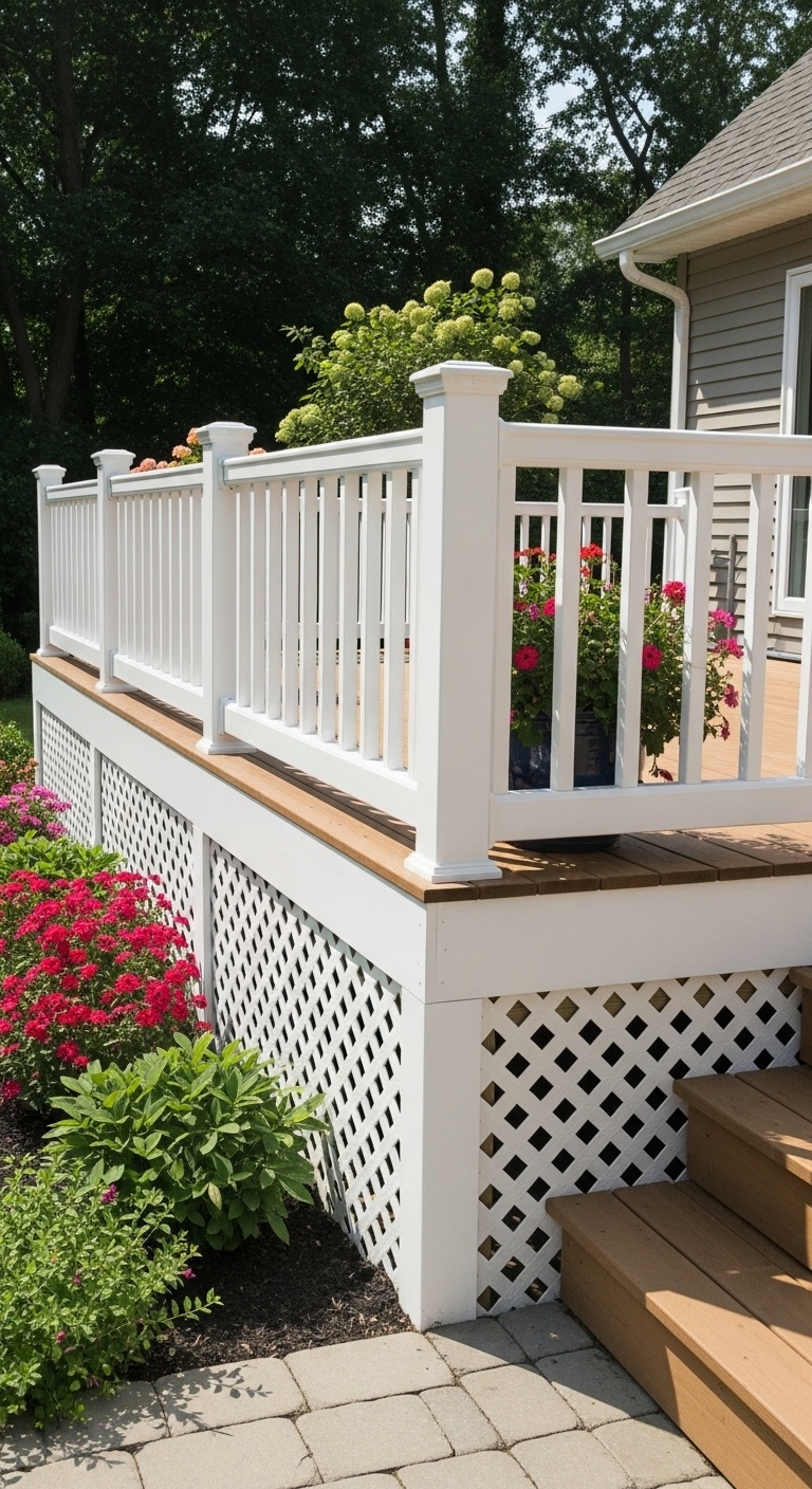 Attach PVC lattice for moisture resistance