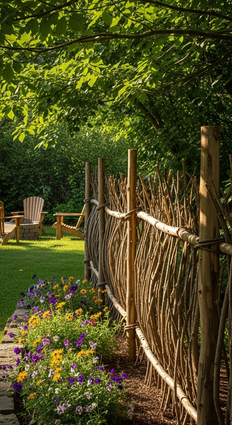 Rustic Twig Fence