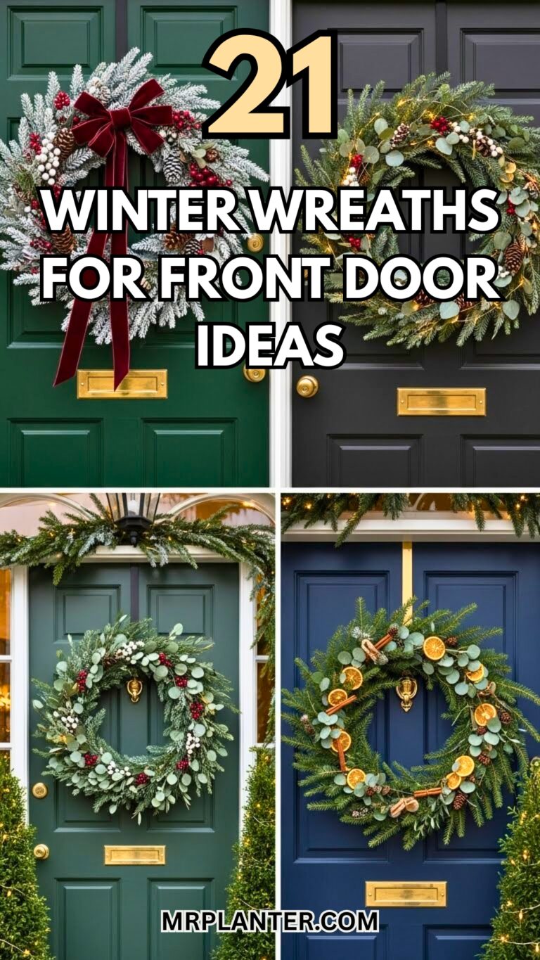 Winter Wreaths for Front Door Ideas