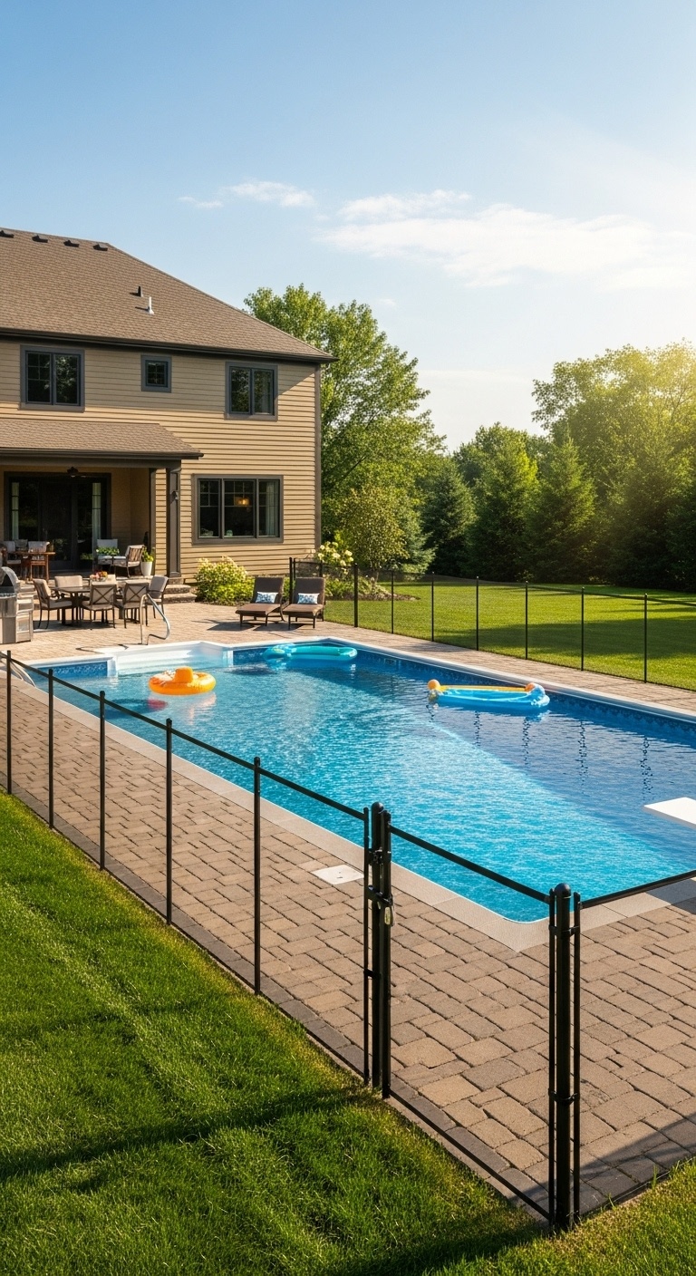 Aluminum mesh fence that’s sturdy enough to keep kids in and bears out