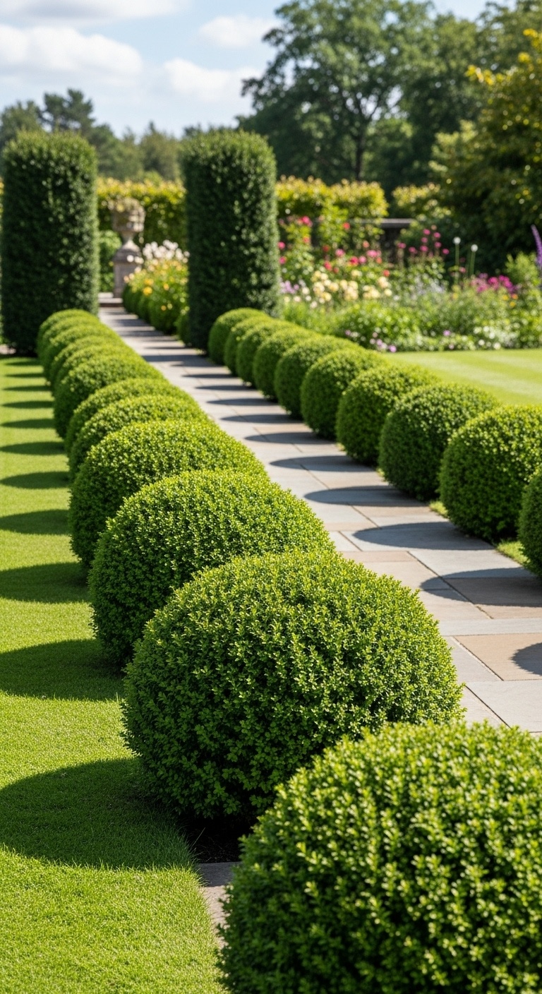 Use Yew shrubs for classic, sculpted shapes