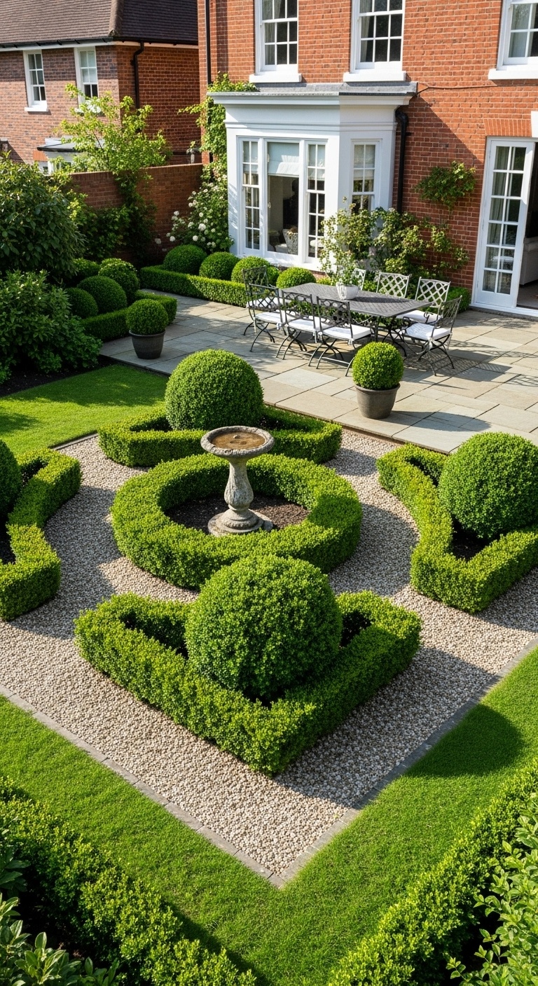 Classic Formal Boxwood Hedge for a polished, timeless look