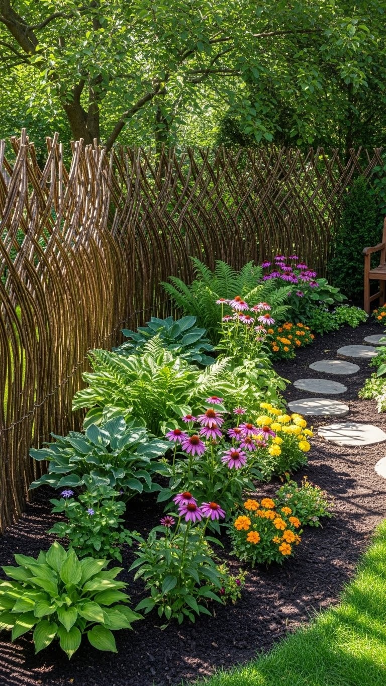 Willow Branch Fence: Rustic charm meets DIY prowess with a side of mud