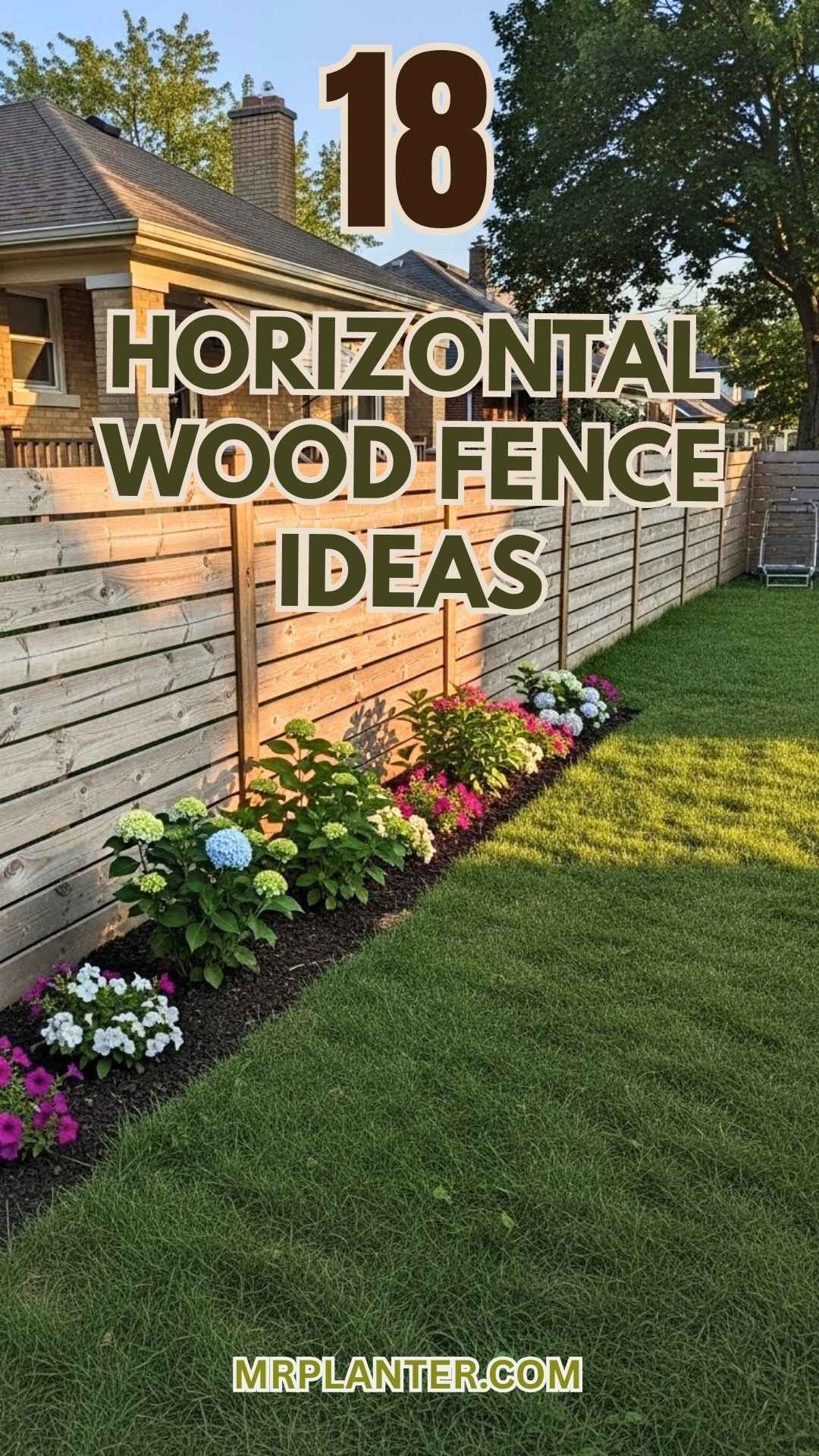 Horizontal Wood Fence Ideas