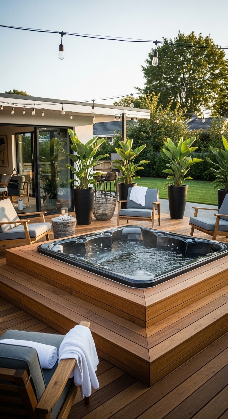 Add a hot tub for pretending you’re at a five-star spa