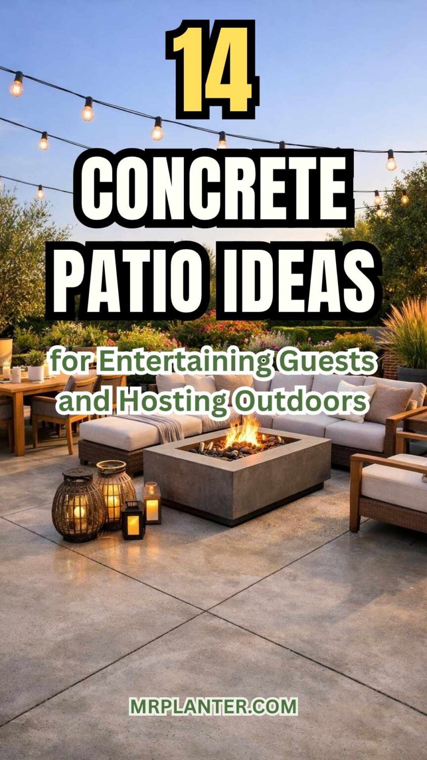 14 Concrete Patio Ideas for Entertaining Guests and Hosting Outdoors