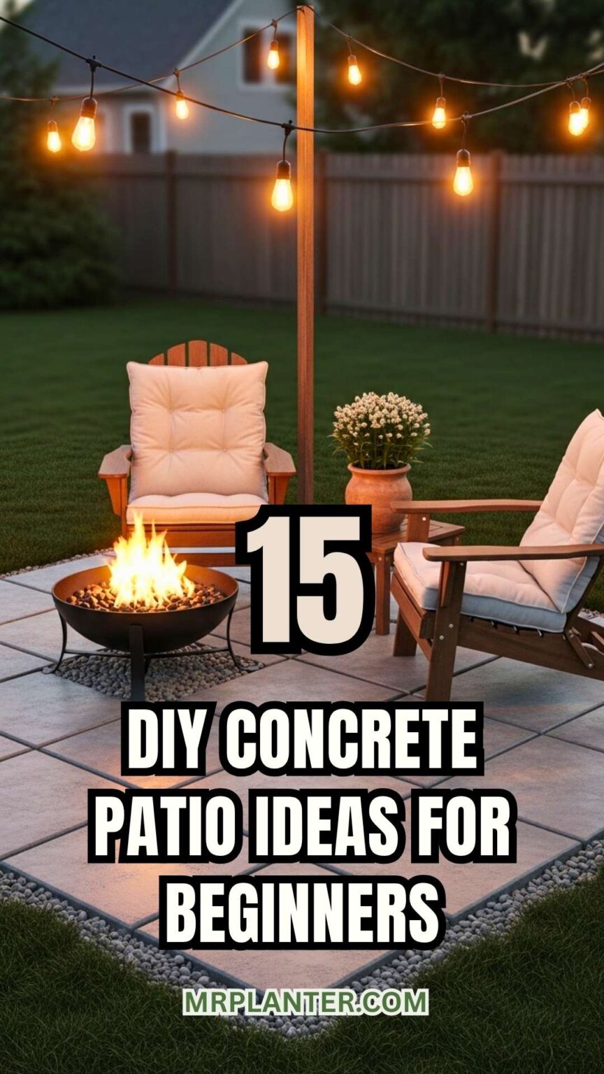 15 DIY Concrete Patio Ideas for Beginners Who Want a Weekend Project