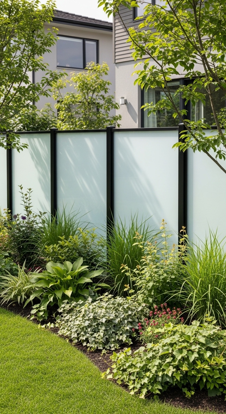 Slim black aluminum frames with translucent inserts for ethereal borders