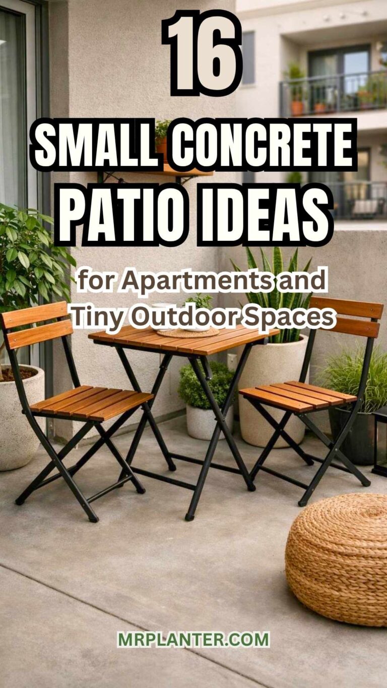 Small Concrete Patio Ideas for Apartments and Tiny Outdoor Spaces